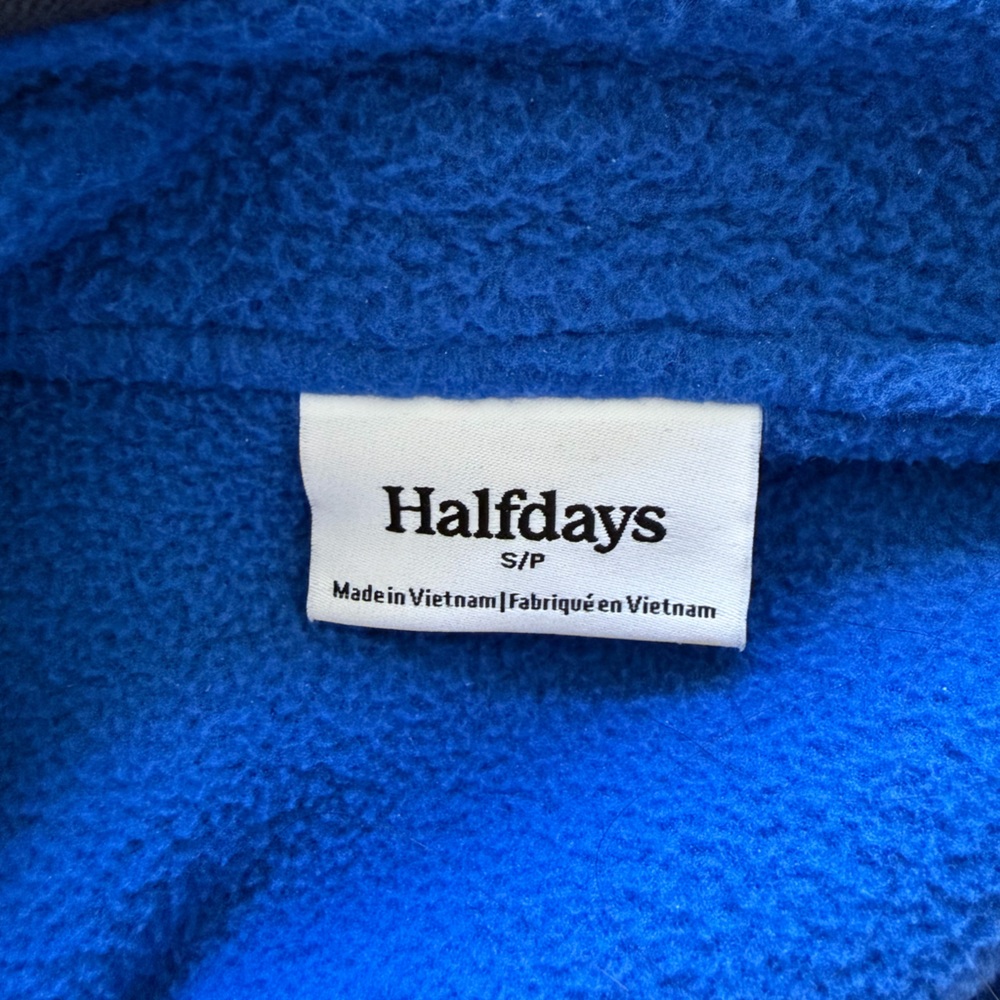 Halfdays Chapelle Fleece Jacket size S in color Cobalt - Picture 5 of 6